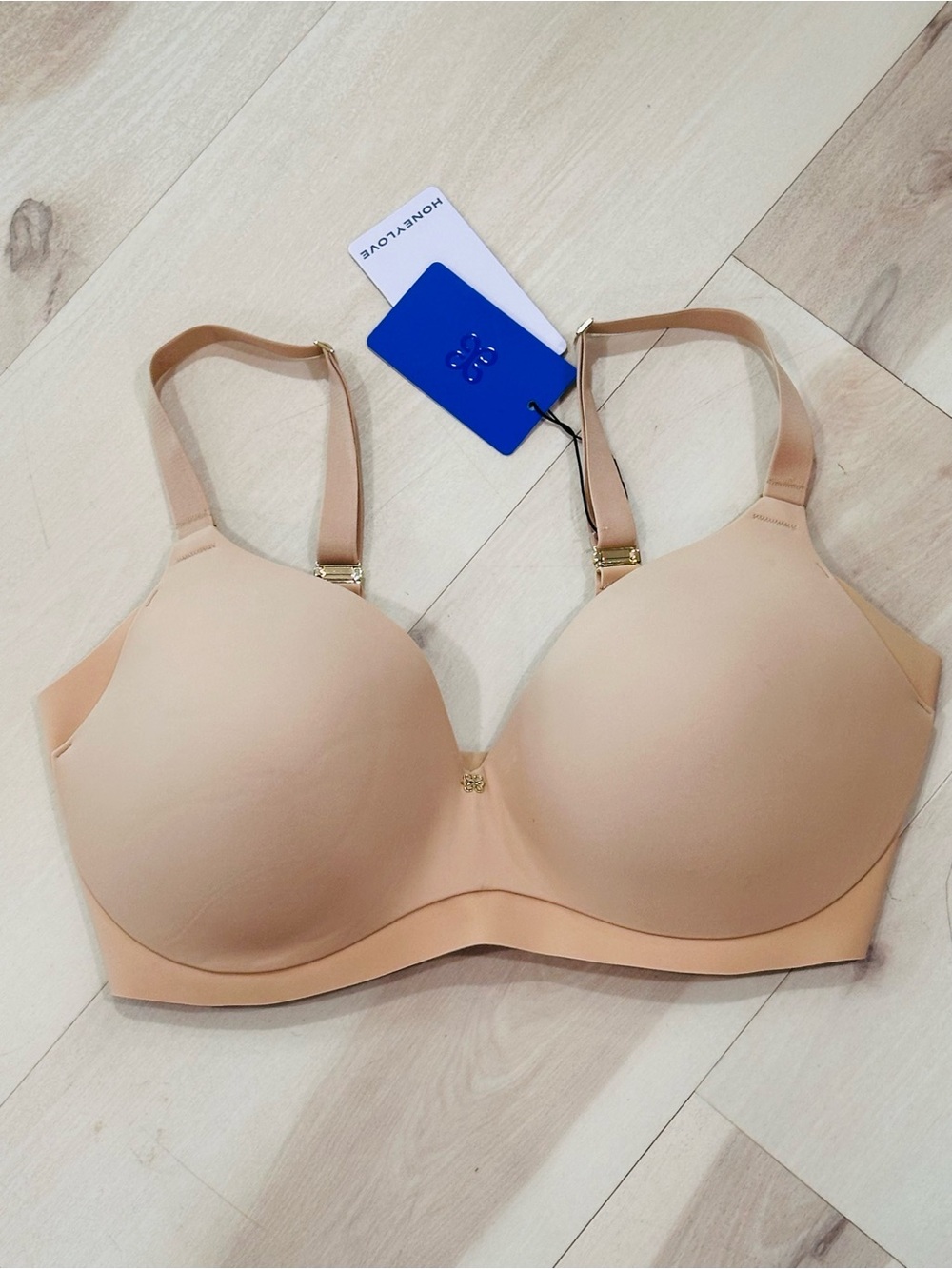 Honeylove CloudEmbrace Wireless Bra Sz 34DD (E) sweetheart neckline foam pads. - Picture 4 of 14